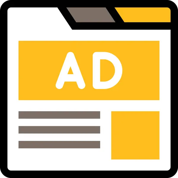 Internet Advertising Digital Marketing Media Icon — Stock Vector