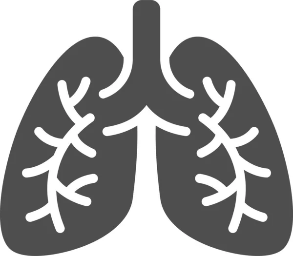 Cáncer Pulmón Pulmones Icono Neumonía — Archivo Imágenes Vectoriales