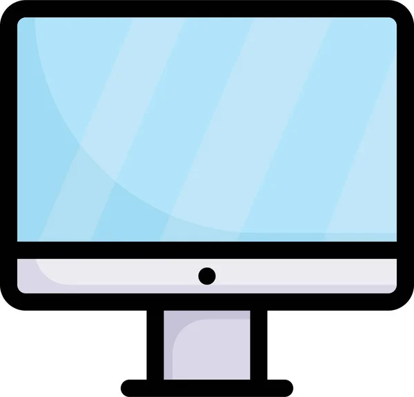 Computer Desktop Onderwijs Kennis Icoon — Stockvector