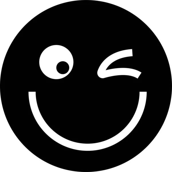 Emoji Emotion Wesentliches Symbol Solidem Stil — Stockvektor