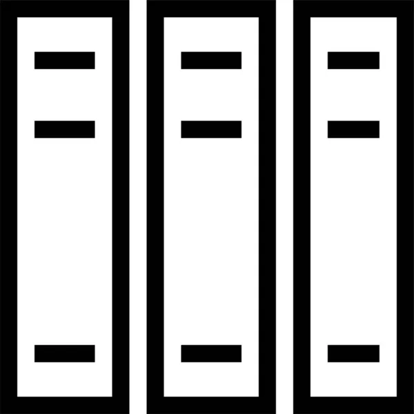 Dokument Dateiordner Symbol Umrissstil — Stockvektor