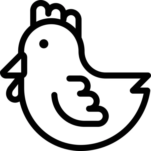 Иконка Куриного Пасхального Яйца Стиле Наброска — стоковый вектор