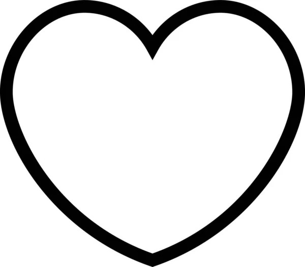 Побачення Значок Серця Стилі Контурів — стоковий вектор