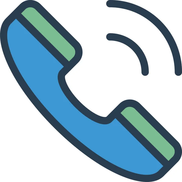 Κλήση Εικονίδιο Gadget Επικοινωνίας Στυλ Γεμάτο Περίγραμμα — Διανυσματικό Αρχείο