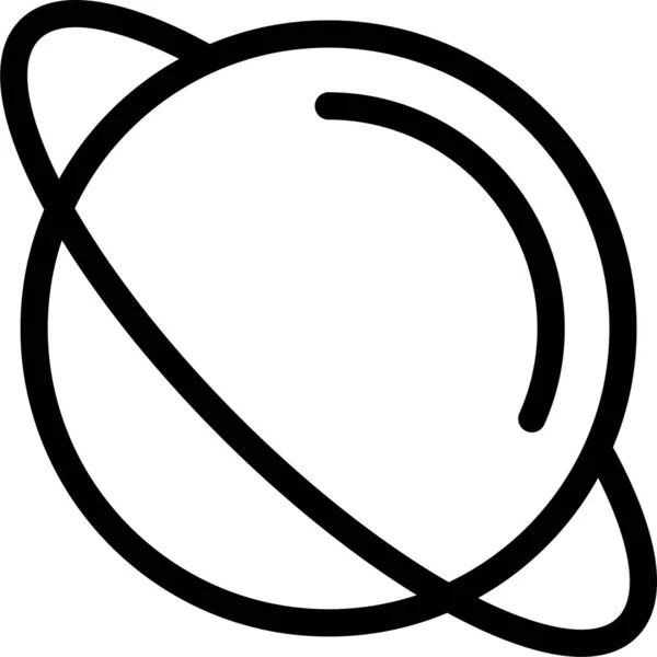 Значок Планети Землею Контурному Стилі — стоковий вектор
