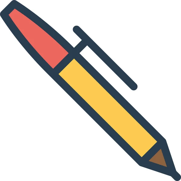 Modifier Icône Stylo Crayon Dans Style Contour Rempli — Image vectorielle