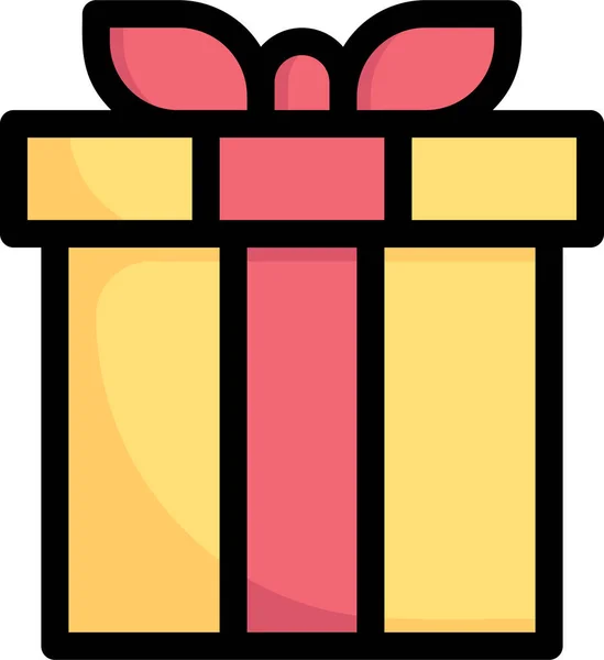 Gift Box Present Online Shopping Icon — Stock vektor
