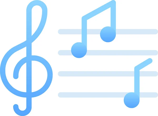 Εκπαίδευση Μάθηση Εικονίδιο Μουσική Επίπεδο Στυλ — Διανυσματικό Αρχείο