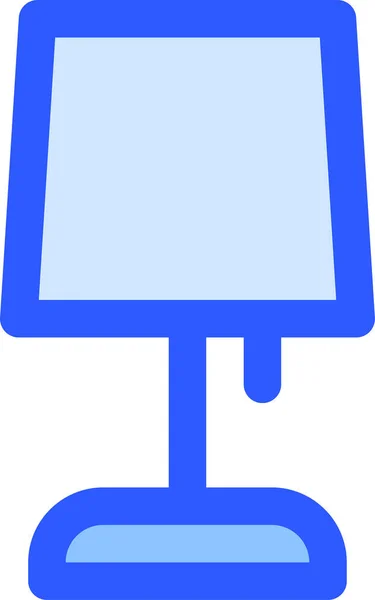Hotel Service Schreibtisch Lampe Symbol — Stockvektor