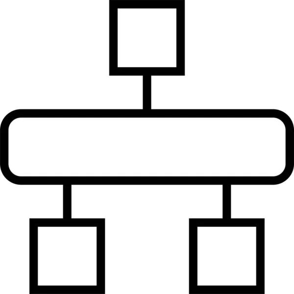 Pictogram Netwerkverbinding Hiërarchie — Stockvector