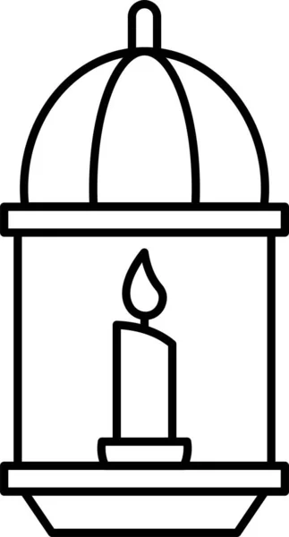 Icono Llama Memorial Vela Categoría Pascua — Vector de stock