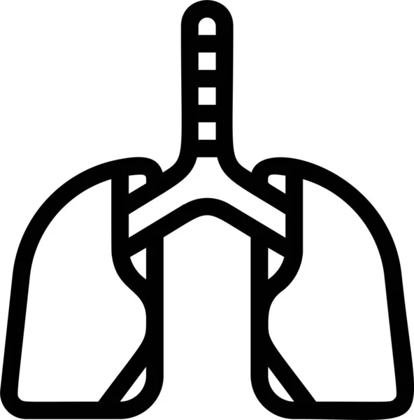 Dýchání Ikona Zdraví Kliniky Nemocnicích Kategorie Zdravotní Péče — Stockový vektor