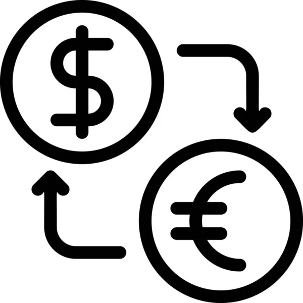Currency Exchange Online Shopping Money Icon — Stock vektor