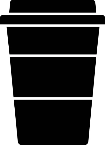 Cafe Koffiezetapparaat Pictogram Massieve Stijl — Stockvector