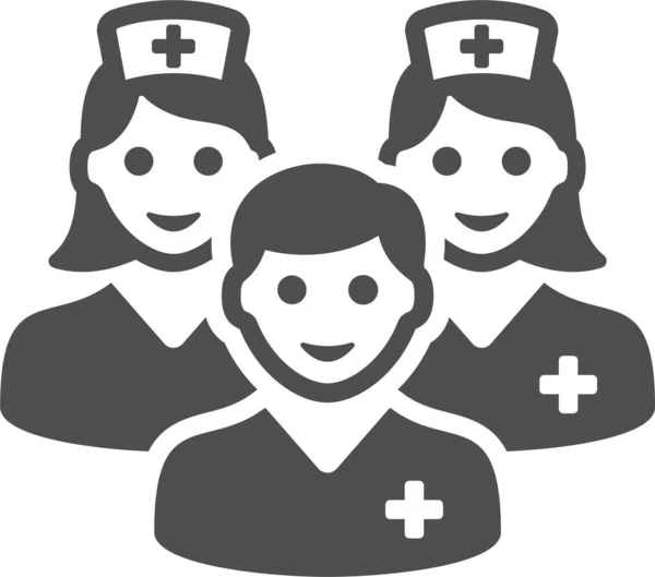 Krankenschwester Mann Frau Symbol — Stockvektor