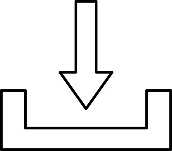 Flèche Télécharger Enregistrer Icône — Image vectorielle