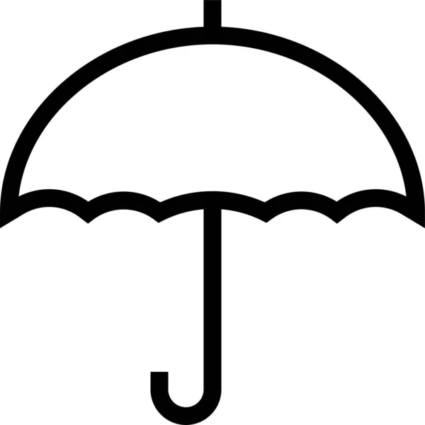 Försäkring Försäkring Paraply Skydd Ikon Kontur Stil — Stock vektor