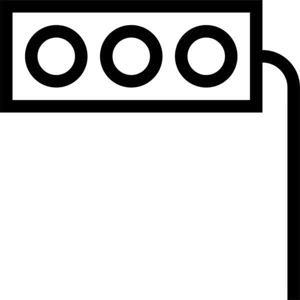 Funksignal Satelliten Symbol Umrissen — Stockvektor