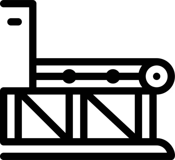 Fabrik Ikone Für Förderbänder — Stockvektor