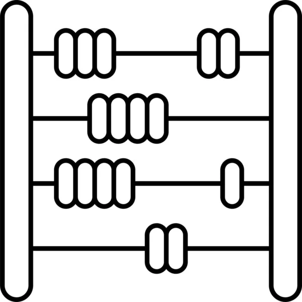 Abacus Baby Berechnungssymbol Umrissstil — Stockvektor