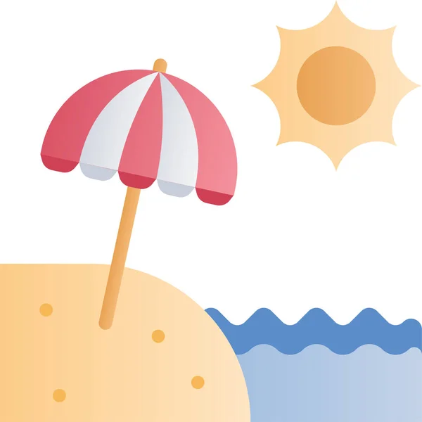 Summer Holiday Vacation Icon — Stock Vector