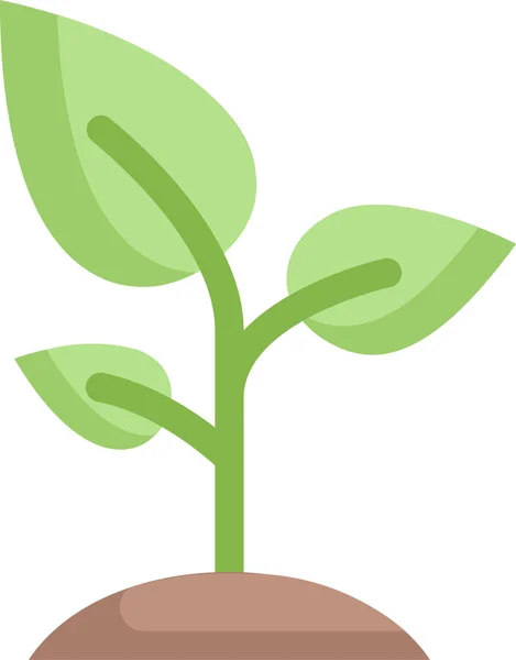 Növekedés Természet Növény Ikon Lapos Stílusban — Stock Vector