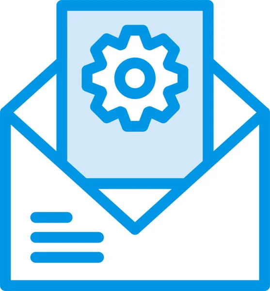 Enveloppe Mail Icône Message Dans Style Rempli Contour — Image vectorielle