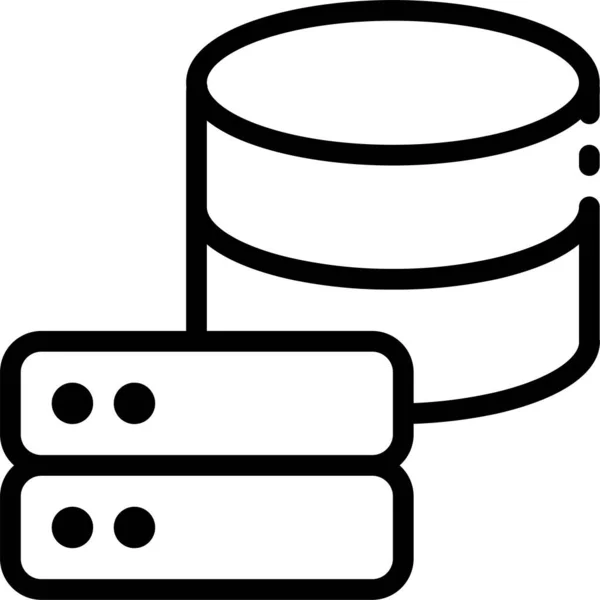 Datenbank Design Ikone — Stockvektor
