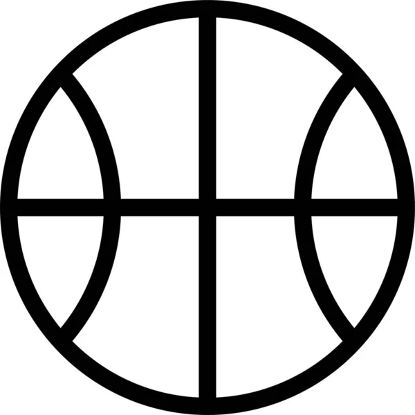 Иконка Баскетбольной Корзины Стиле Абриджа — стоковый вектор