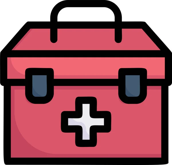 Clinic First Aid Bag First Aid Box Icon Hospitals Healthcare — 图库矢量图片