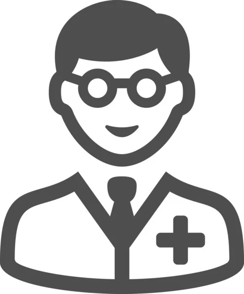 Dentiste Pharmacien Psychologue Icône — Image vectorielle