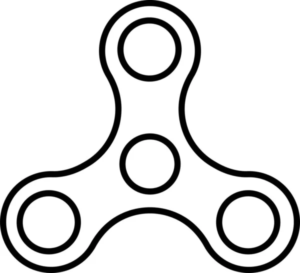 Elektronisches Gadget Spinner Symbol Outline Stil — Stockvektor