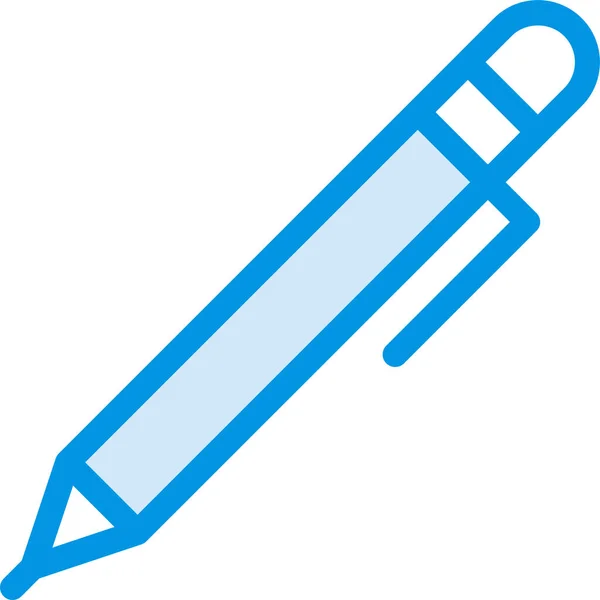 Tekenen Pen Pictogram Bewerken Gevulde Outline Stijl — Stockvector