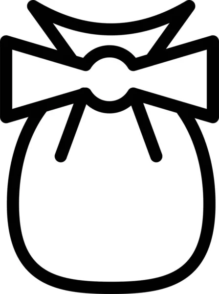 Bonbons Cadeau Icône Cadeau Dans Style Contour — Image vectorielle