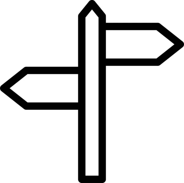 Иконка Направления Движения Стиле Наброска — стоковый вектор