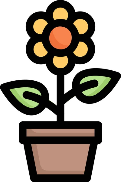 Flower Nature Plant Icon Spring Category — 图库矢量图片