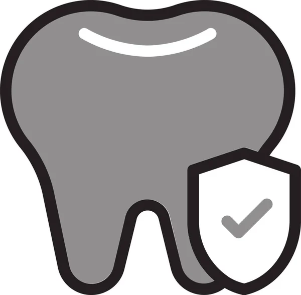 Dentista Cuidados Dentários Ícone Saúde Estilo Esboço Preenchido —  Vetores de Stock