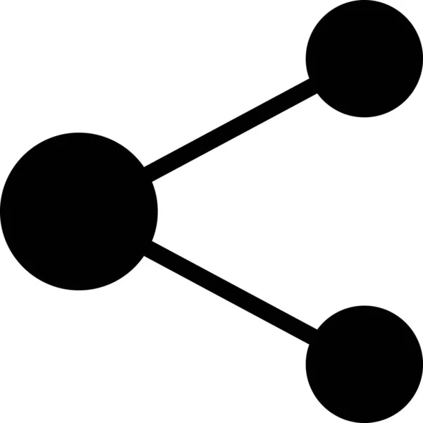 リンクネットワークのアイコンを固体的に接続する — ストックベクタ