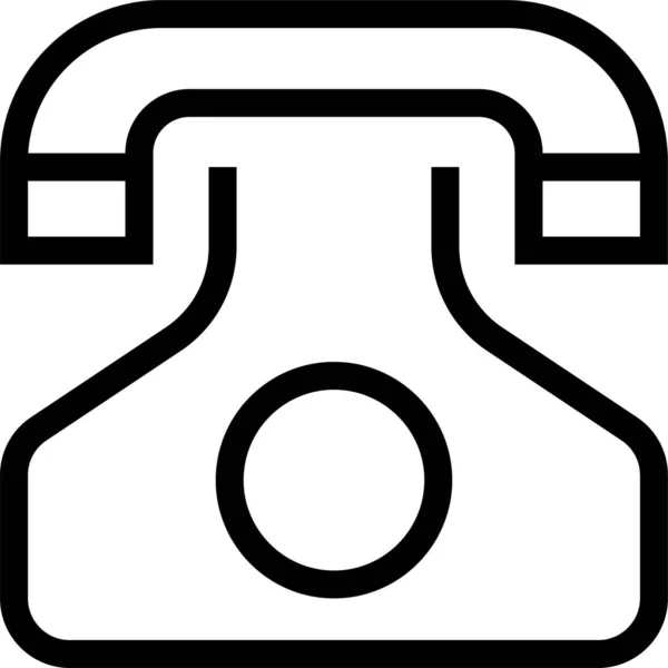 Κλήση Εικονίδιο Επικοινωνίας Στυλ Περίγραμμα — Διανυσματικό Αρχείο