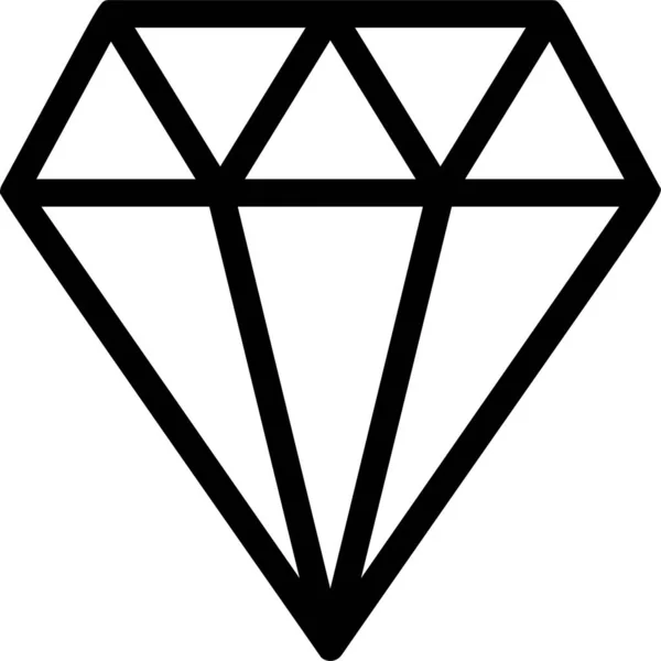 Diamant Huwelijksreis Sieraden Icoon Liefde Romantiek Categorie — Stockvector