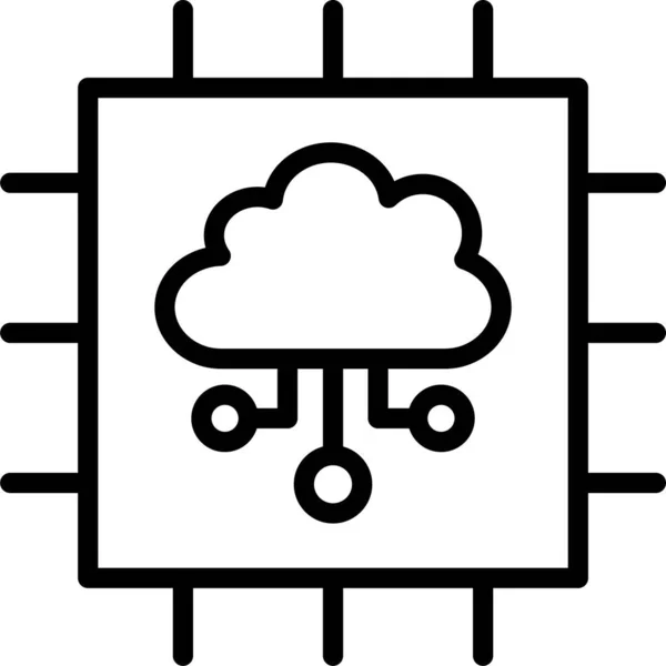 Значок Облачных Вычислений — стоковый вектор