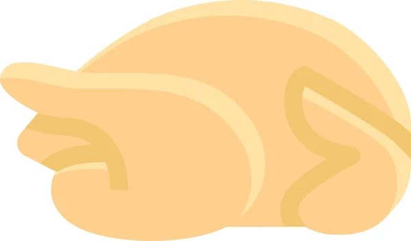 Animal Chicken Cuisine Ikone Flachen Stil — Stockvektor