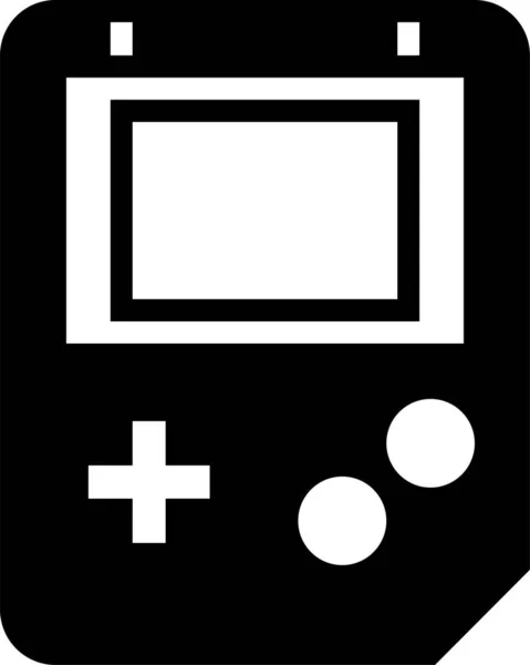 Κονσόλα Εικονίδιο Του Παιχνιδιού Ηλεκτρονικού Εμπορίου Στερεό Στυλ — Διανυσματικό Αρχείο