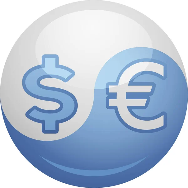 変換通貨ドルアイコン ビジネス管理カテゴリ — ストックベクタ