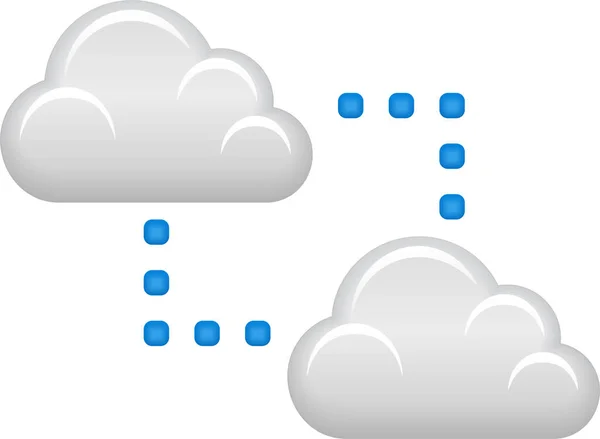 Ikona Cloud Computing Kategorii Infrastruktura — Stockový vektor