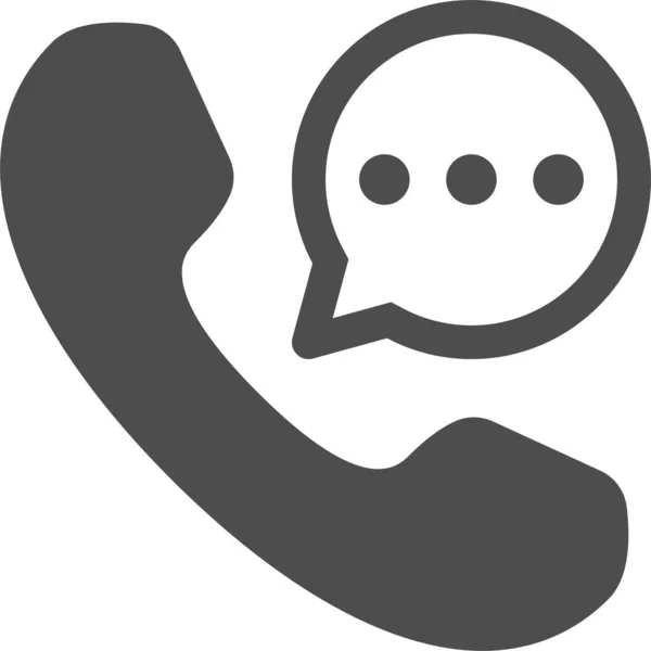 Telefone Chamada Telefone Bate Papo Ícone Bolha — Vetor de Stock