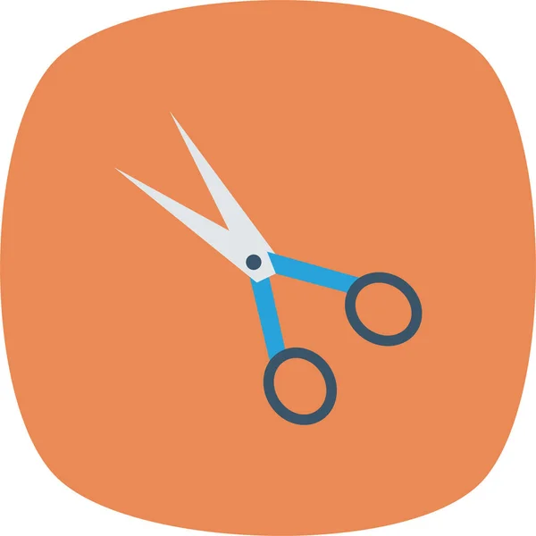 Cut School Scissors Icon Flat Style — Stock Vector