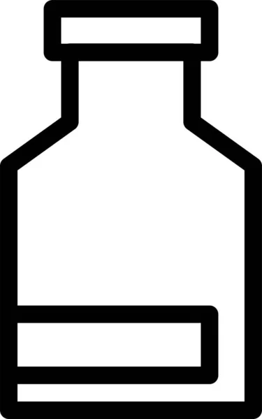 Botella Canabis Icono Droga Estilo Esquema — Archivo Imágenes Vectoriales