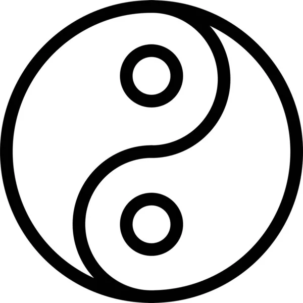 Balance Philosophy Sport Icon Outline Style — 图库矢量图片