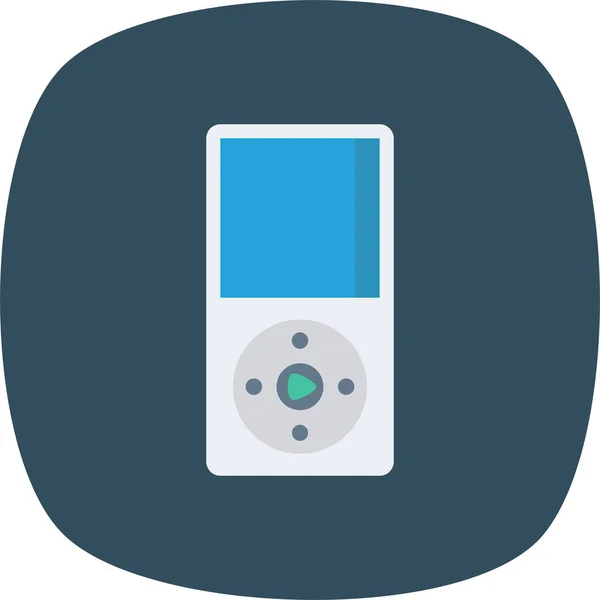 Mp3 Icono Del Reproductor Música Estilo Plano — Vector de stock